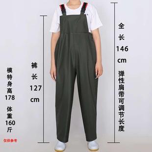 养殖裤 无水靴背带下水裤 坑道裤 防水耐磨加厚柔软耐脏免洗连体雨裤