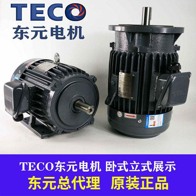 TECO东元电机2.2W3.7W5.5W7.5W卧式AEEF/TEGH制动刹车马达