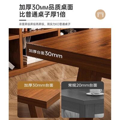 实木腿餐桌椅长方形大板桌出租房客厅家用吃饭桌子快餐店桌椅组合