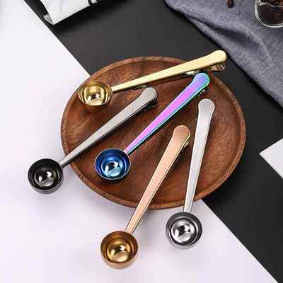 Coffee Measuring Spoon Food Sealing Clip Kitchen Cafe 量勺