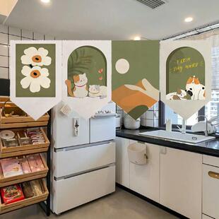 客厅厨房挂帘小旗帘三角旗帘装饰帘门帘短门帘半帘隔断窗小布帘定