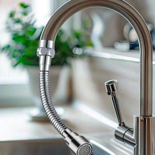Faucet Extender Hose Stainless Steel Rotating Faucet