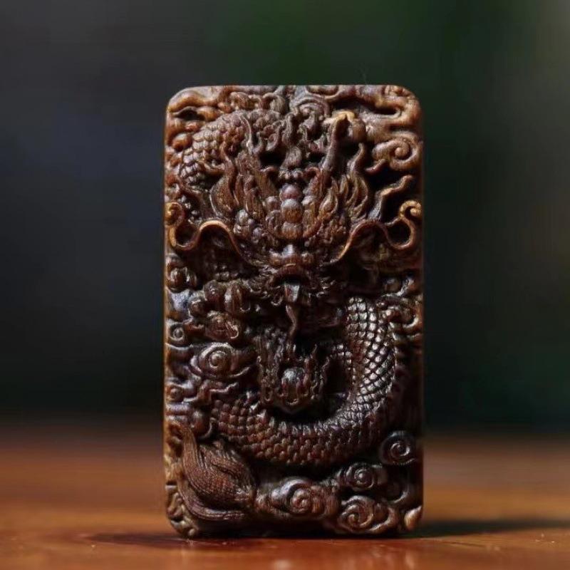 糖结行软香木牌子木质随艺铭仙苑把件车挂载饰雕刻工艺丝品饰品
