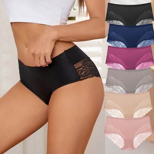 Cheeky Underwear Women Lace Seamless Bikini Panties Ladies