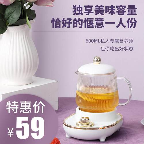多功能家用煮花茶养生壶分体式电炖杯宿舍迷你型办公室一人养生杯