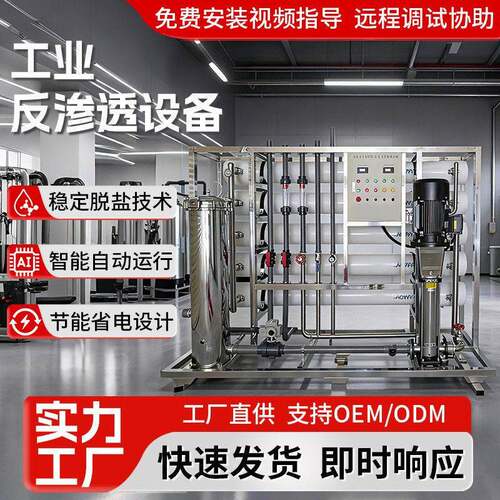 大型工业RO设备反渗透去离子纯水系统食品饮料工厂净水处理设备