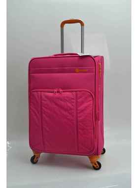 正品超轻牛布拉杆箱女向轮红色20万寸登机玫箱防津水拉杆旅行箱行