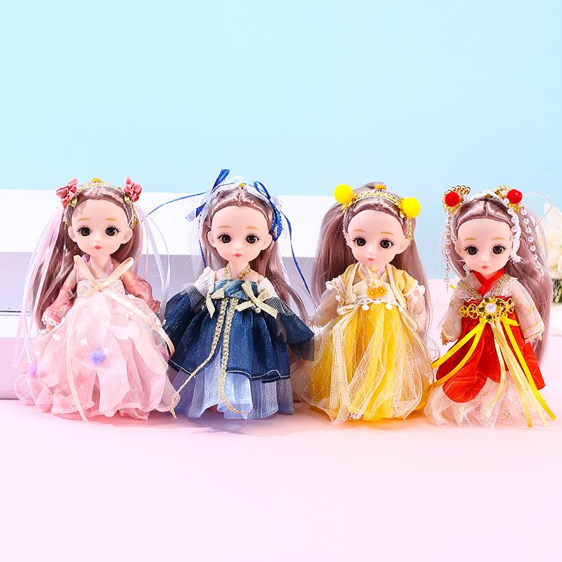 新品古风搪胶娃娃玩具套装13关节17厘米女孩玩具古装娃娃厂家