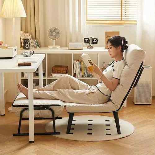 折叠躺椅办公室KCX午休椅午睡人床叠电脑沙折发夏季可躺可坐电脑