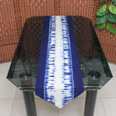 大理白族手工艺扎染桌旗家居茶苑咖啡厅电视柜特色装 饰布艺长桌