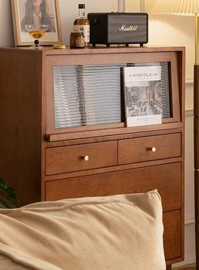 严选中古风五柜复古客厅玻斗璃展示志杂柜电视柜设wyy20241物计师