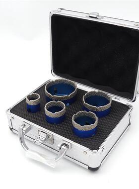 5pc14钎焊开孔器套装刚QRU石石材瓷打孔角M磨机金钻砖头扩孔钻