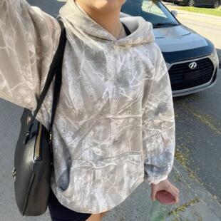 Unisex Camo Hoodie Sweatshirt Spring & Fall Casual Loose-Fit