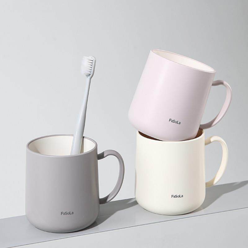 漱口杯塑料杯情侣简约洗漱杯家用情侣刷牙杯子防霉牙缸牙具杯套装