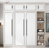 现代简隐形床YXC 0818衣柜一体功能书折叠多约床房省空间单人床小