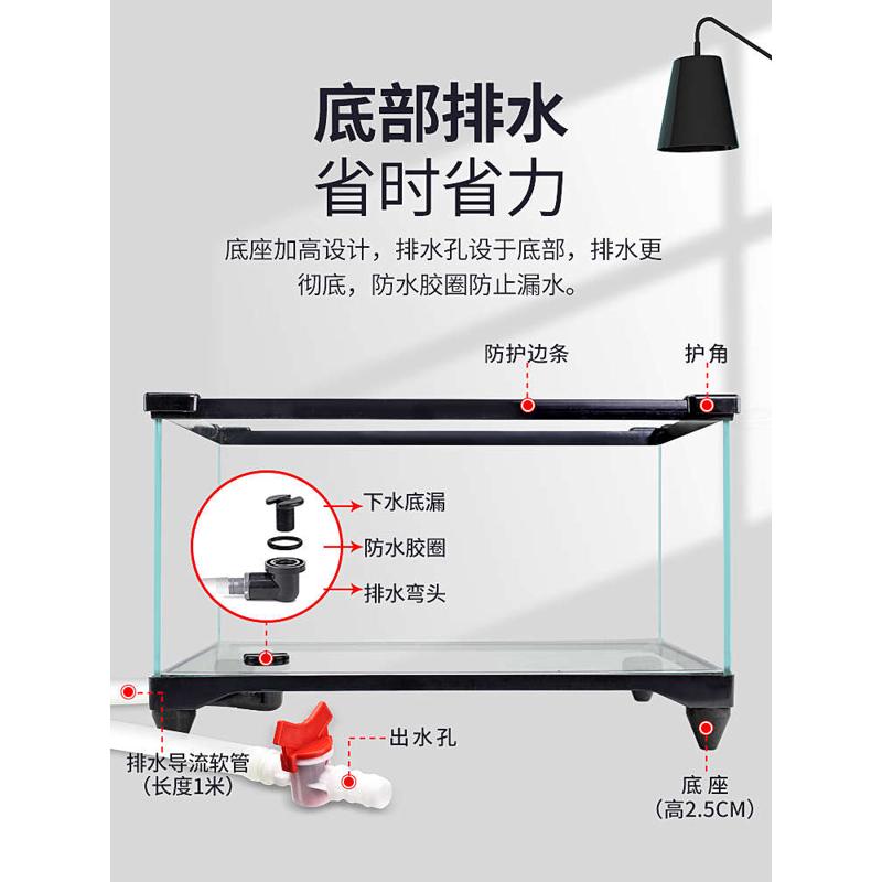 玻璃乌龟缸家用带晒台别墅饲养箱大型养乌龟专用缸生态鱼缸盆造景