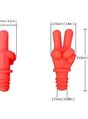 1pcs Reusable Victory Wine Stopper Finger Shape Silicone