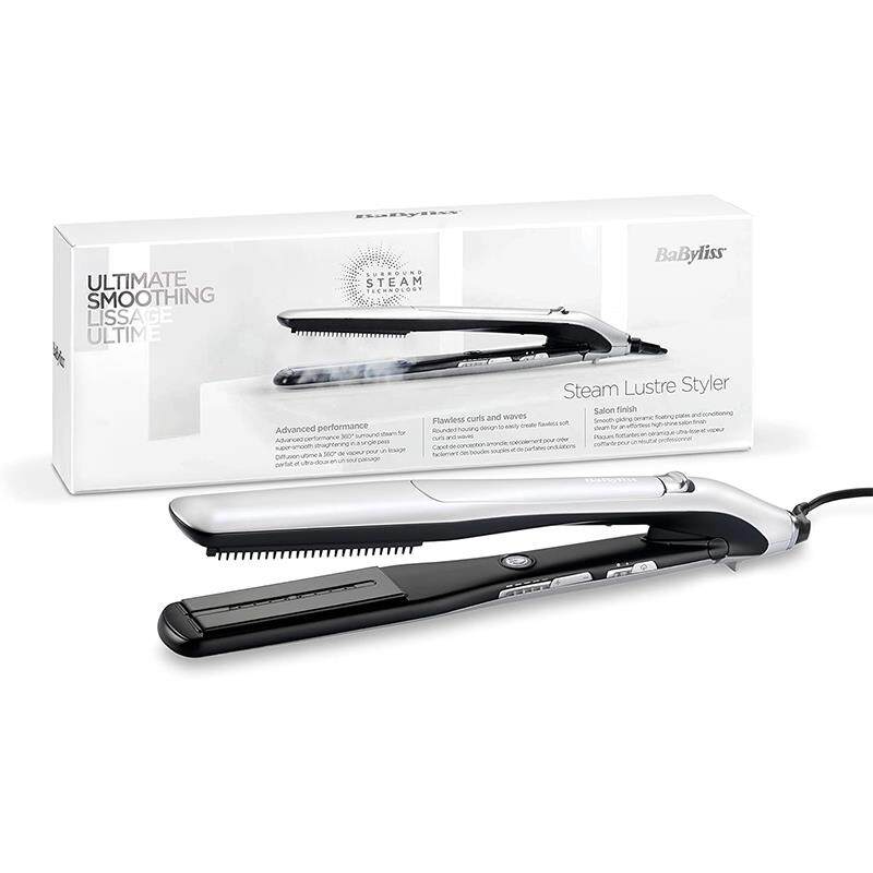 BaByliss蒸汽款负离子直板夹卷发棒两用不伤发浏海女拉直熨板陶瓷