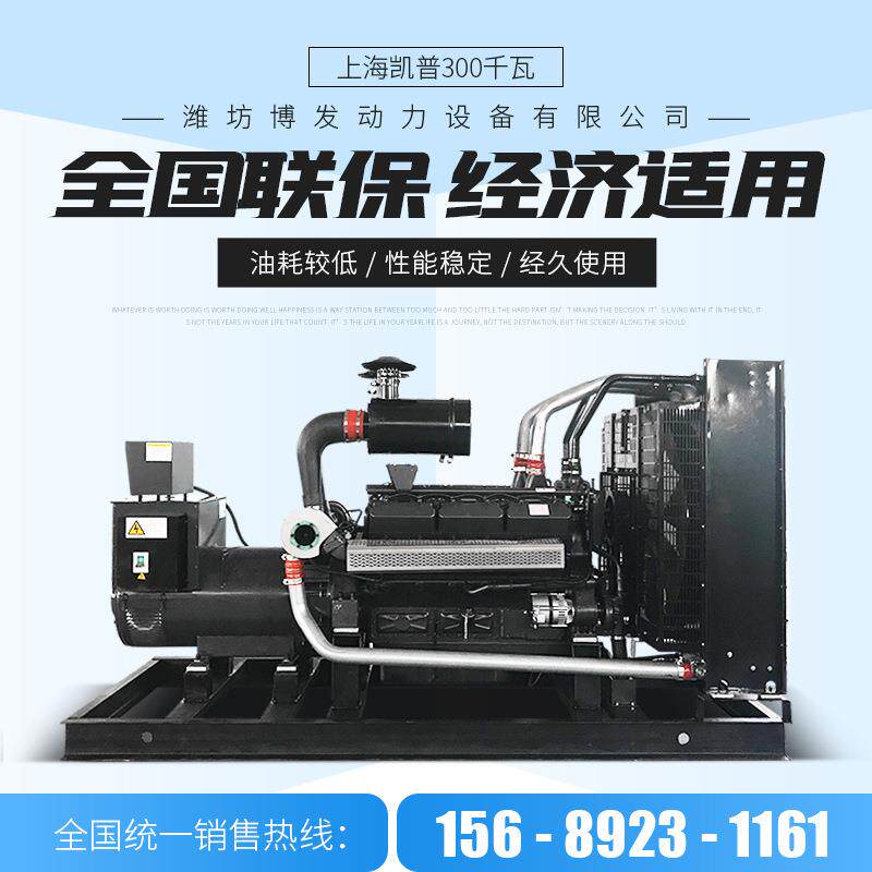 上海凯普400 500 600KW千瓦柴油发电机组三相无刷 300KW发电机组