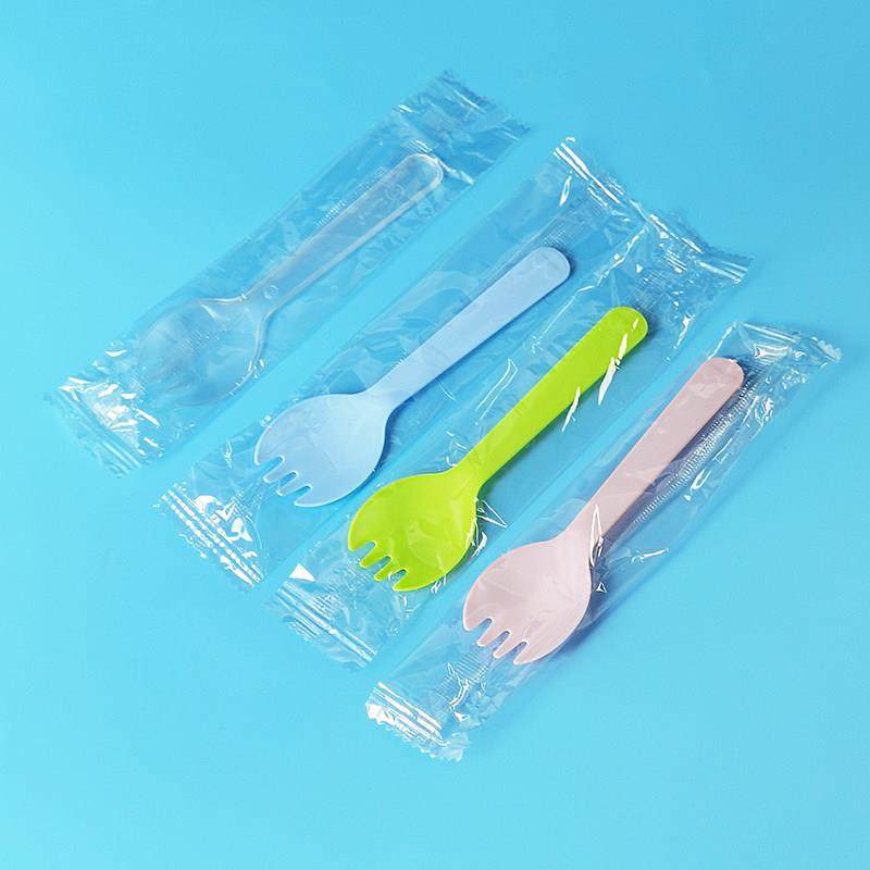 一次性勺子塑料勺雪糕勺叉子勺子一体商用单独包装挖冰淇淋小叉勺,餐饮具,一次性勺子/叉子,淘宝优惠券,粉丝福利购,淘宝优惠卷
