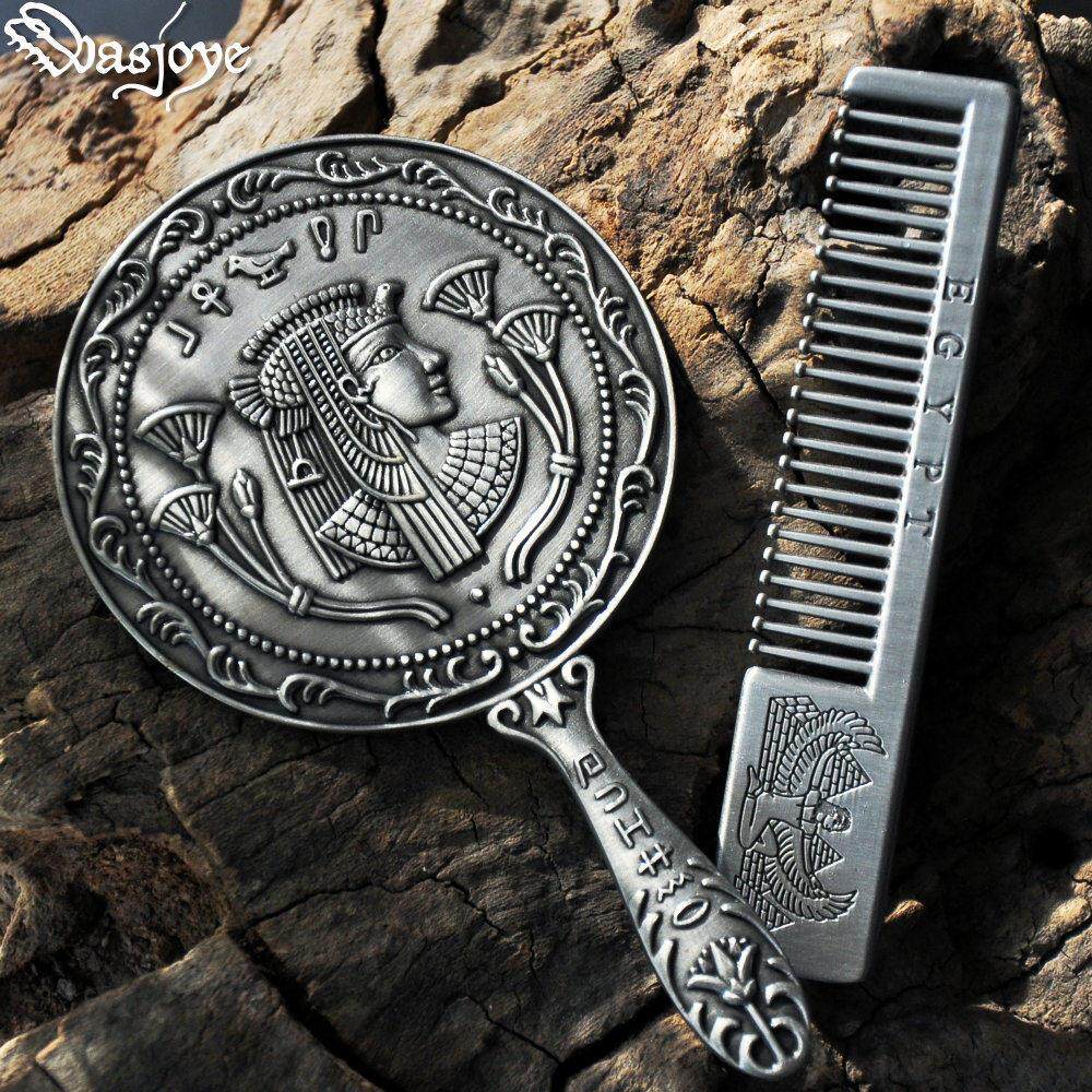 埃及覆古随身可携式欧式小镜子手柄镜化妆化妆镜/梳子情人生日礼