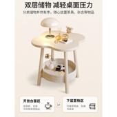 奶油风床头柜新款 小型置物架家用卧室创意花朵床头小边几