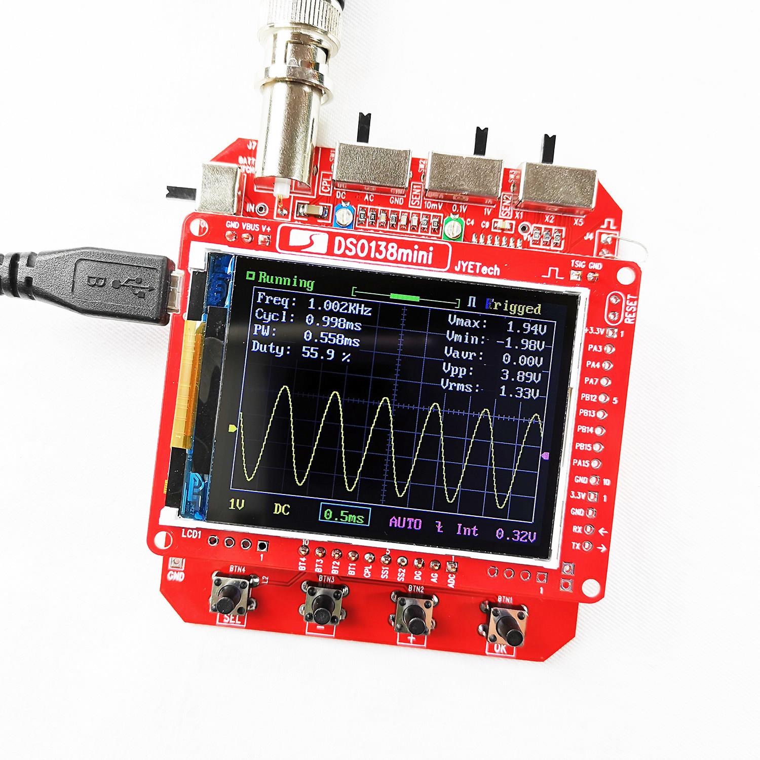 DSO138mini小型手持数字储存示波器成品STM32单片机电子制作模块