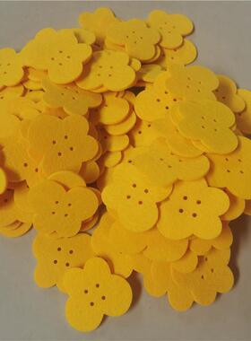 蝴黄色毛毡可爱猫头扣毛毡蝶宠物逗猫咪用品配441黄色蝶2m蝴饰m毛