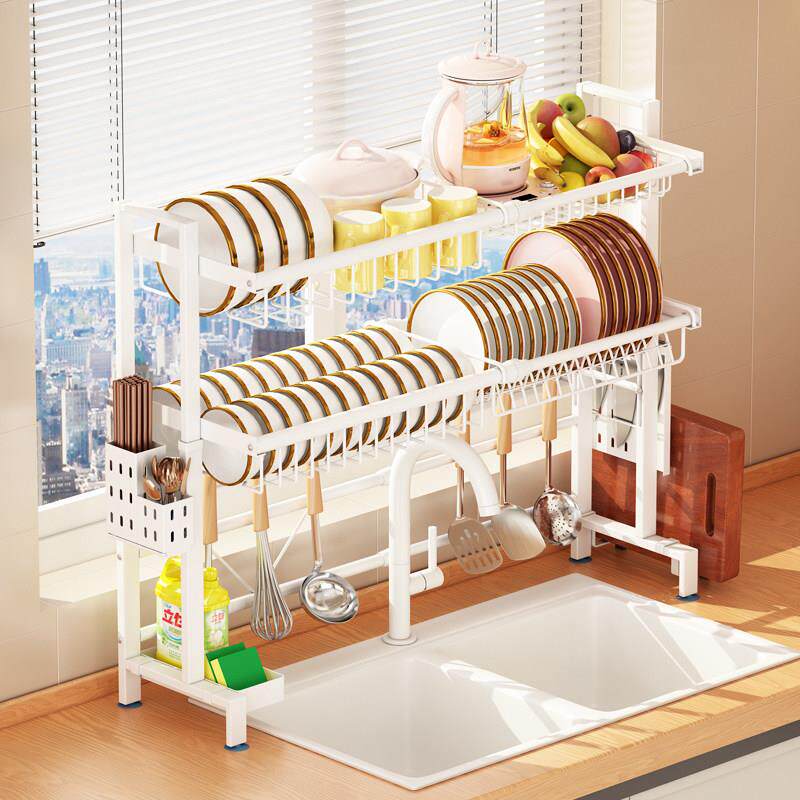 厨房水槽置物架可伸缩水池上洗碗架放碗碟沥水架洗菜盆碗盘收纳层