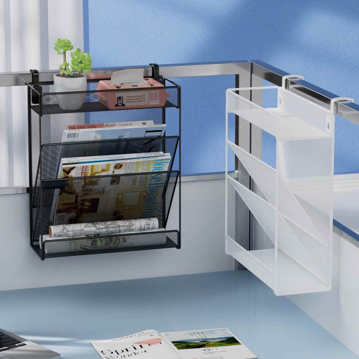 金属壁挂式文件架无品牌/件办公桌上文室件悬挂置物架墙文夹收纳