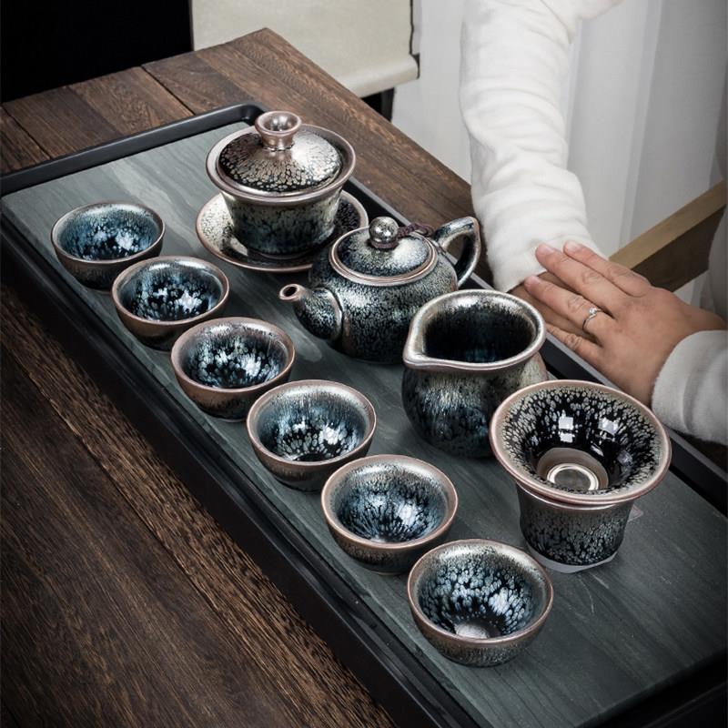 建盏茶具茶杯曜变乌金高端高级感礼盒套组中秋节教师节送老师长辈