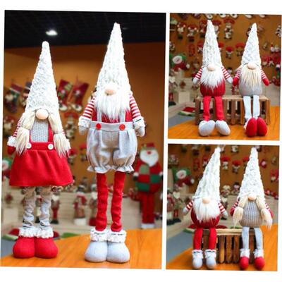 Christmas decoration retractable faceless doll figment 耶诞
