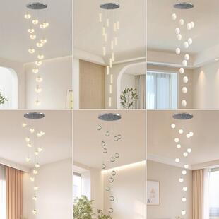 楼梯吊灯2025年新款loft复式楼旋转楼中楼现代简约灯诧寂客厅吊灯