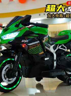 儿童电动摩电托车两轮宝宝男小女孩可坐双人大74604人机车充具玩