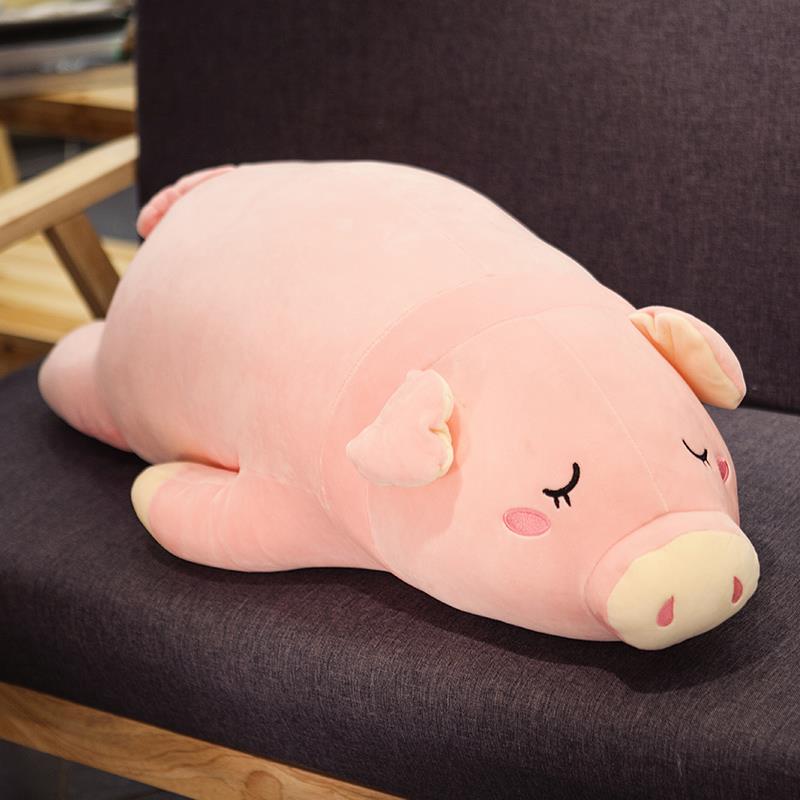 正品趴趴贪睡猪棉羽绒长抱生软枕靠垫体靠枕床头男朋友枕头学生女