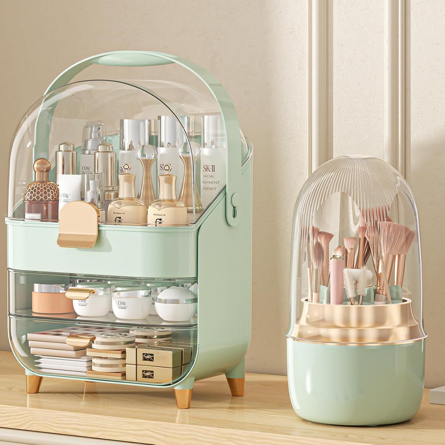 化妆品护肤品收纳收纳高级容量桶