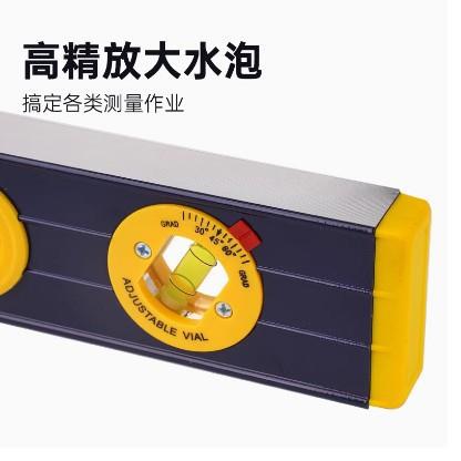 487*长城精工水平尺实心防摔1M平铝合金水尺尺家用平衡2靠米尺