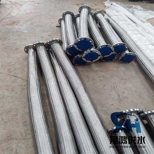 不锈钢法兰式波纹管耐高温高压金属软管编织网软连接DN50/100/200