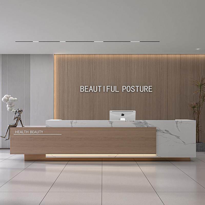 简约现代公司前台宾馆酒店吧台美容院足浴店收银台培训机构接待台,商业/办公家具,收银台,淘宝优惠券,粉丝福利购,淘宝优惠卷