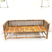 罗汉床沙发床塌茶桌民宿新中式 竹子贵妃榻彷古明清做旧竹制品家具