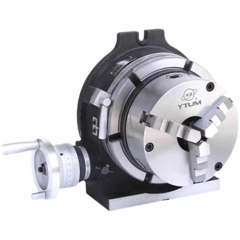 铣床分度头HV12寸立卧两用分度盘配250三爪卡盘回转工作台旋转台