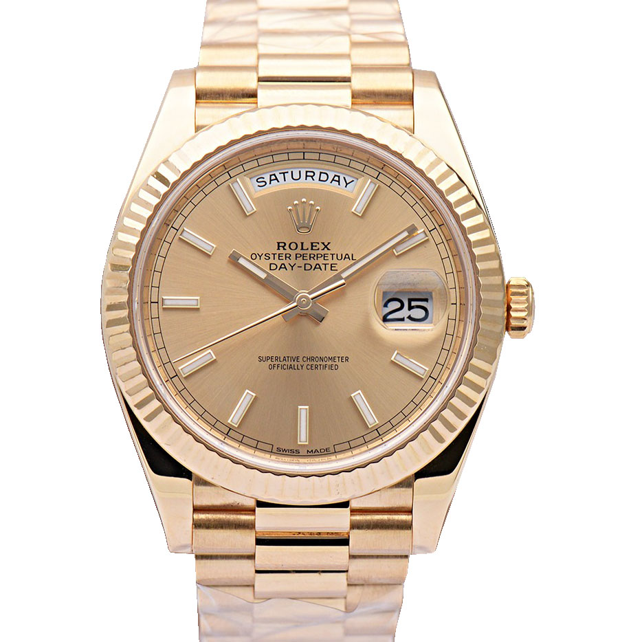 [9.8新]劳力士星期日历型18K黄金40mm自动机械男表228238