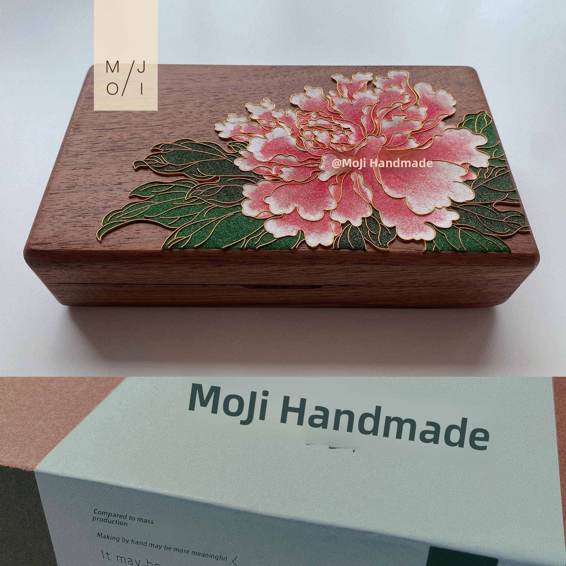 掐丝珐琅全套材料包DIY | 闺蜜礼物首饰盒『人间富贵花·牡丹』
