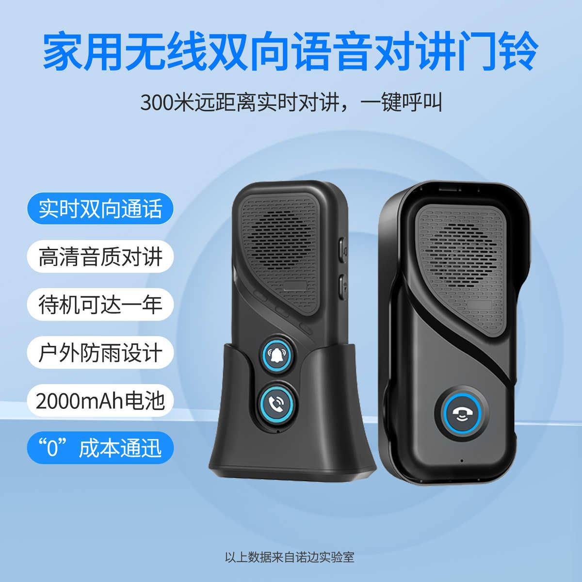爆款无线对讲门铃别墅楼宇通话对讲居家养老看护紧急呼叫器