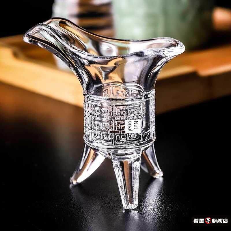 帝王杯侯爵杯创意水晶玻璃杯帝王杯侯爵杯仿古白酒杯古代三足鼎杯