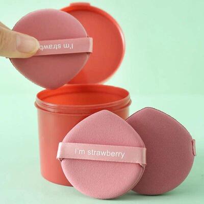 Karsyngirl 7Pcs/box Strawberry Cosmetic Puff Set Double Side