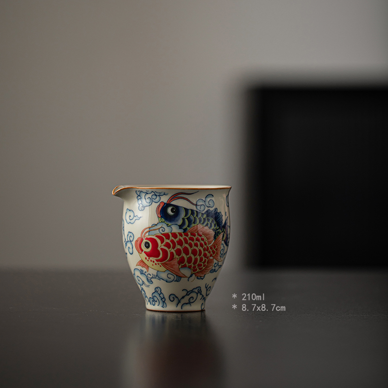 龙鱼丨公道杯茶海单个陶瓷分茶器功夫茶具泡茶分茶匀杯器