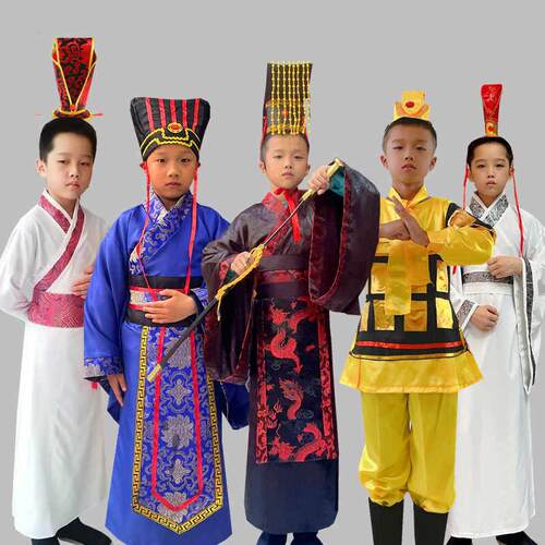 儿童古装男童战国秦汉服饰完璧归赵与荆轲刺秦主题演出服