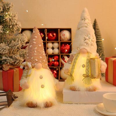 Christmas decorations plush luminous Rudolph doll adornment