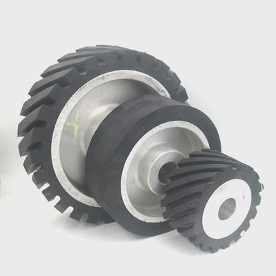 砂带机橡胶轮砂带轮铝芯胶轮齿面平面砂带套轮太阳轮主动轮抛光轮
